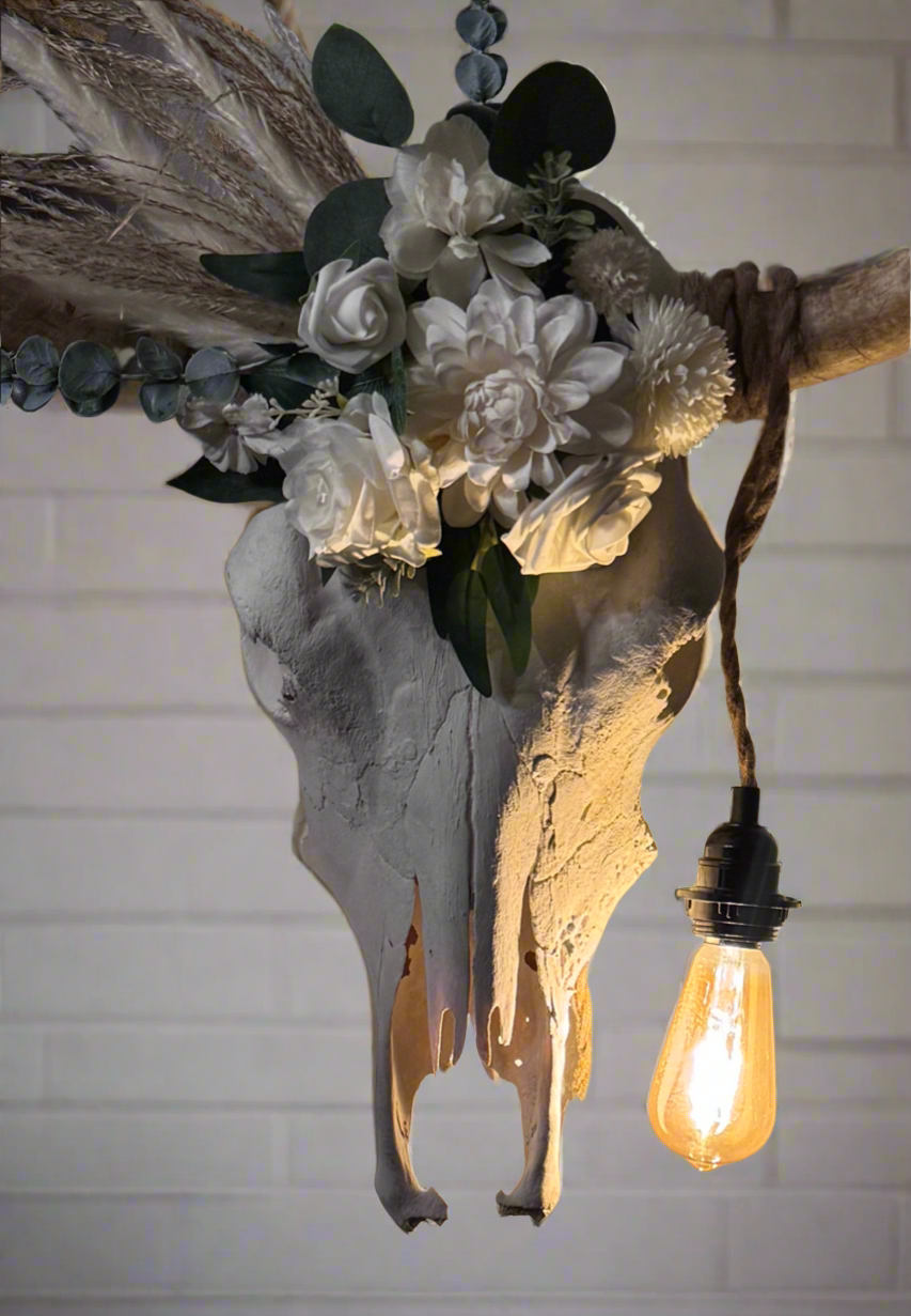Rustic Western-Inspired Cow Skull Décor