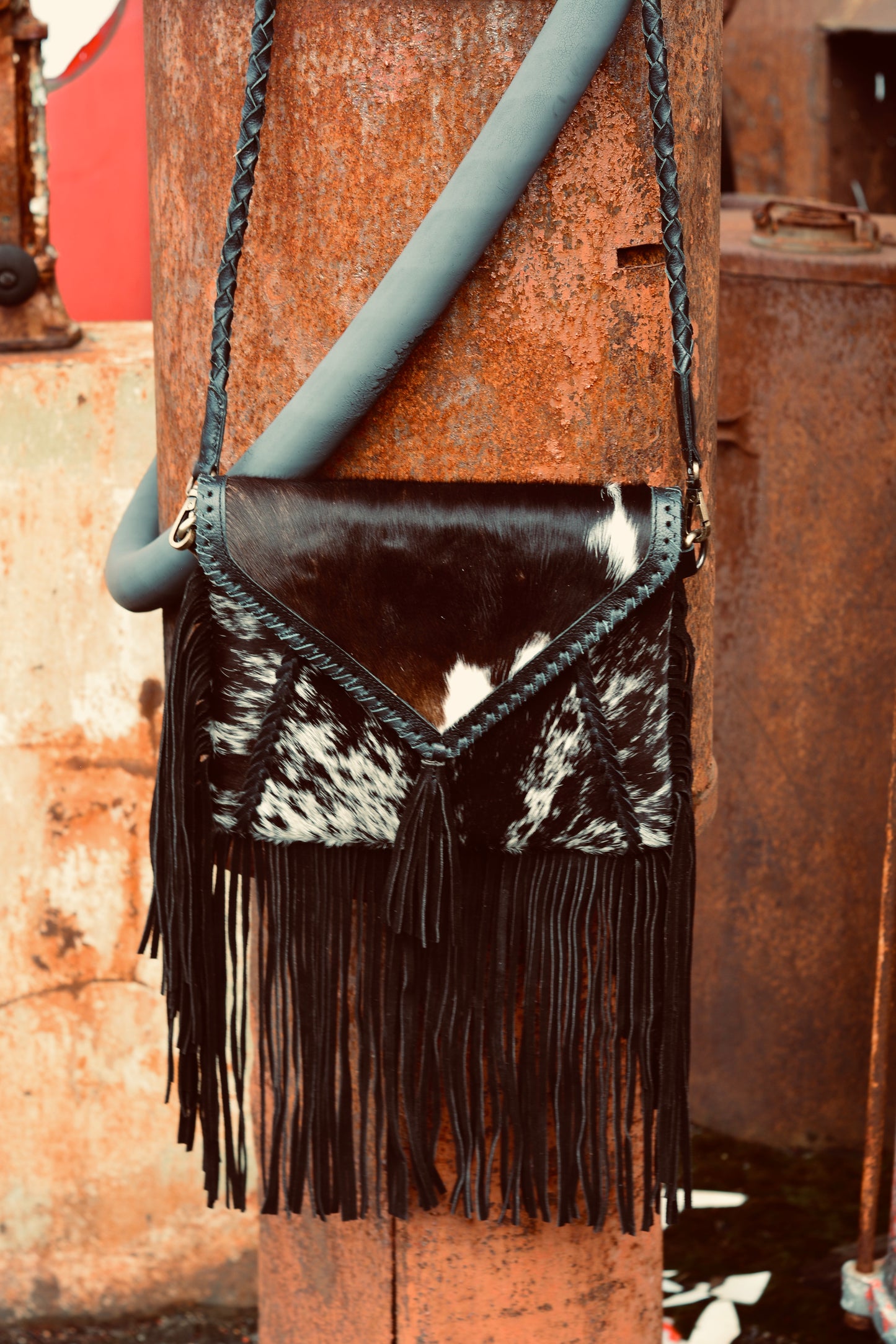 The Untamed Fringe- cowhide crossbody