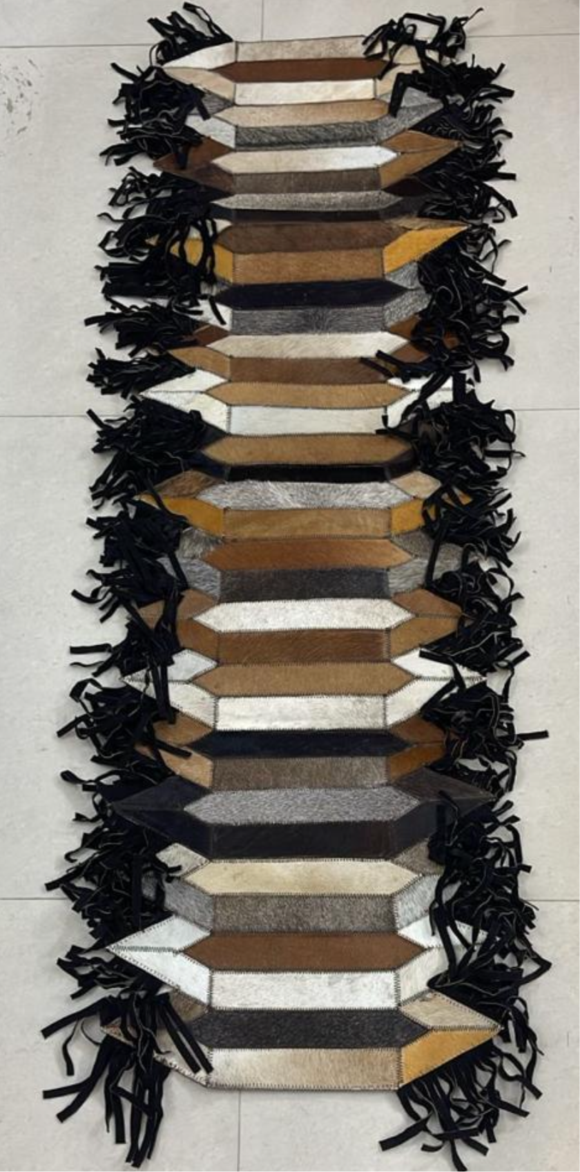 Cowhide table runner