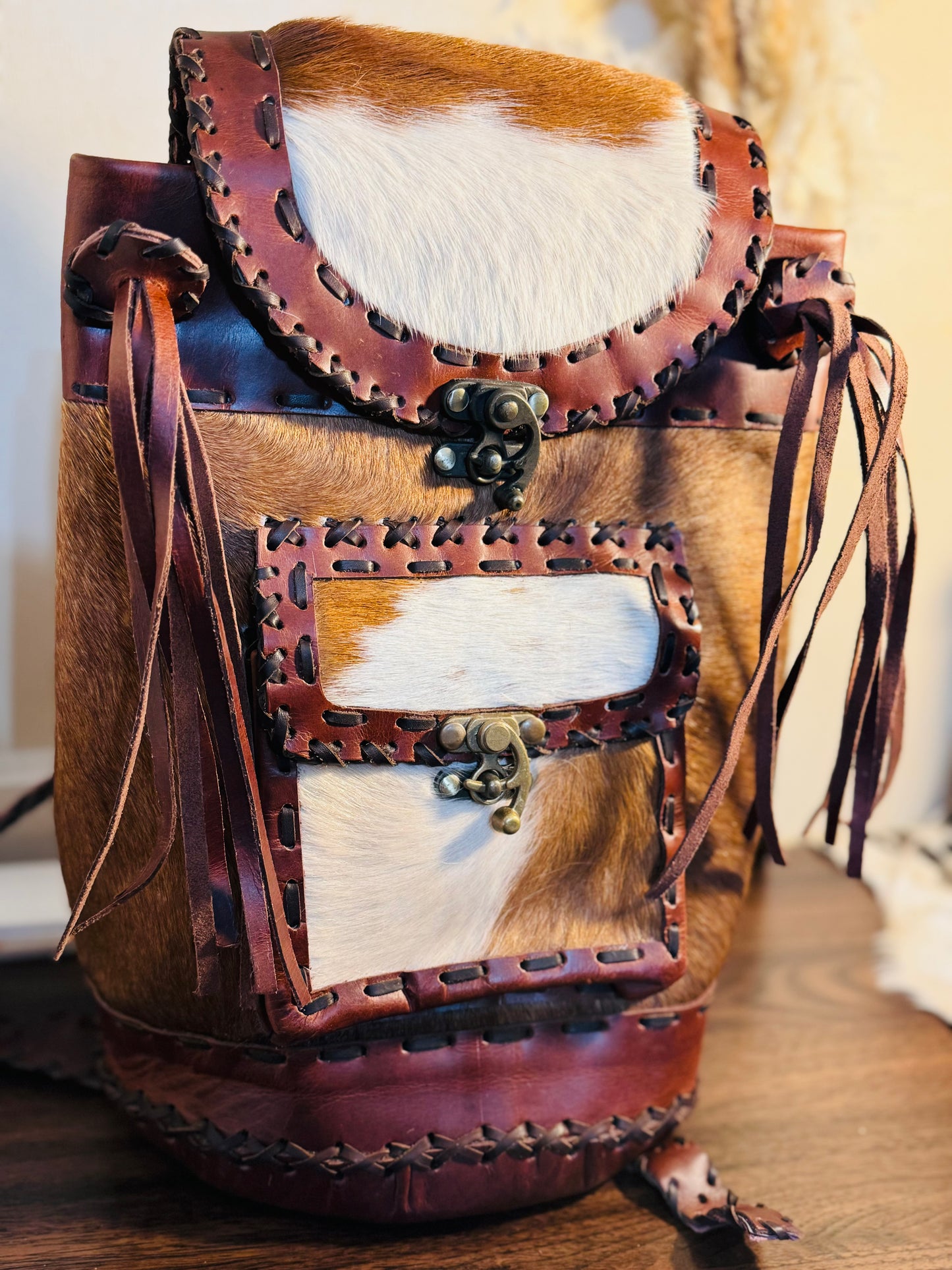 Enchanted Hand stitched cowhide backpack -exact bag