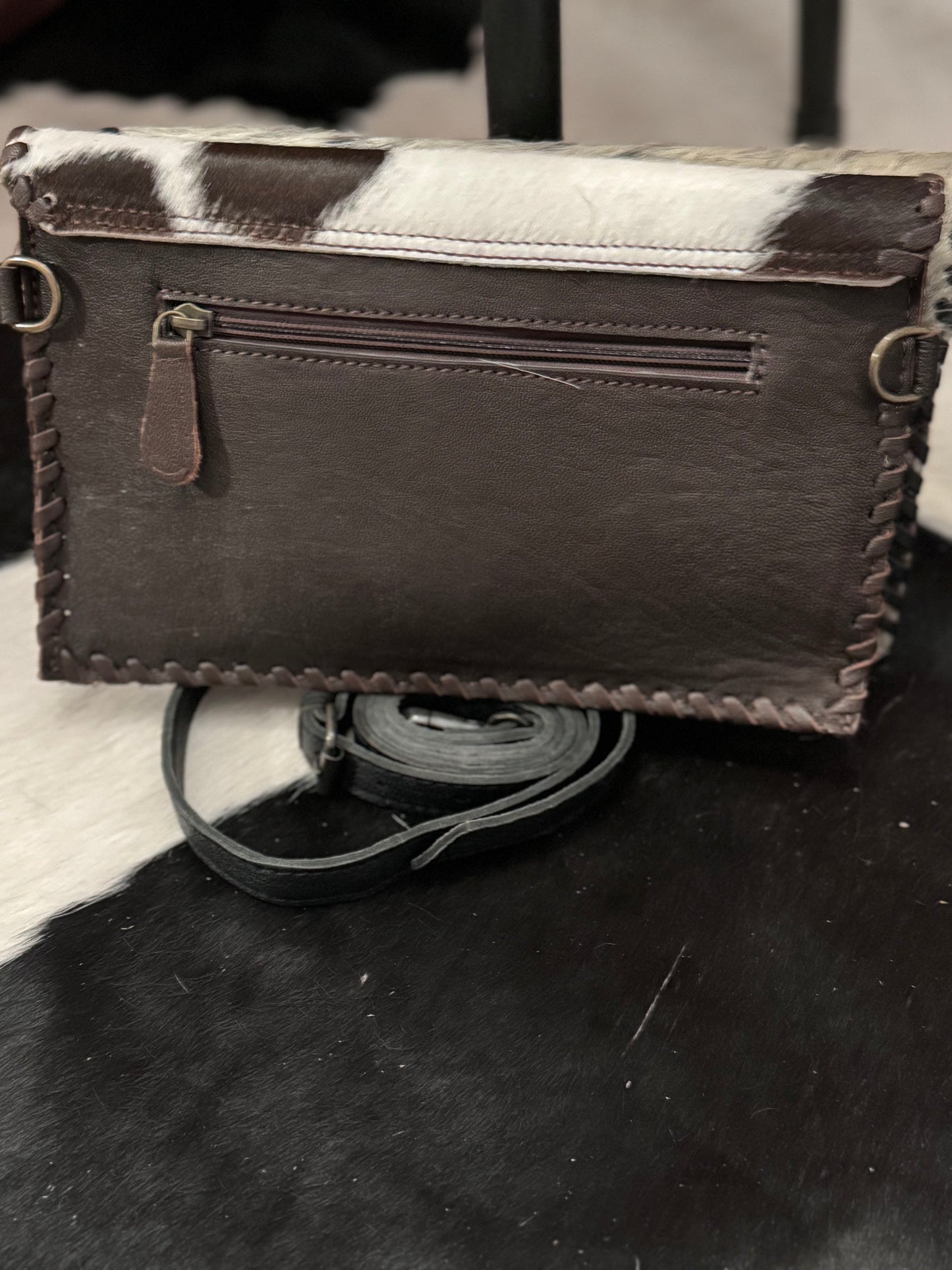 Western Grace bag -crossbody/clutch cowhide and tooled leather