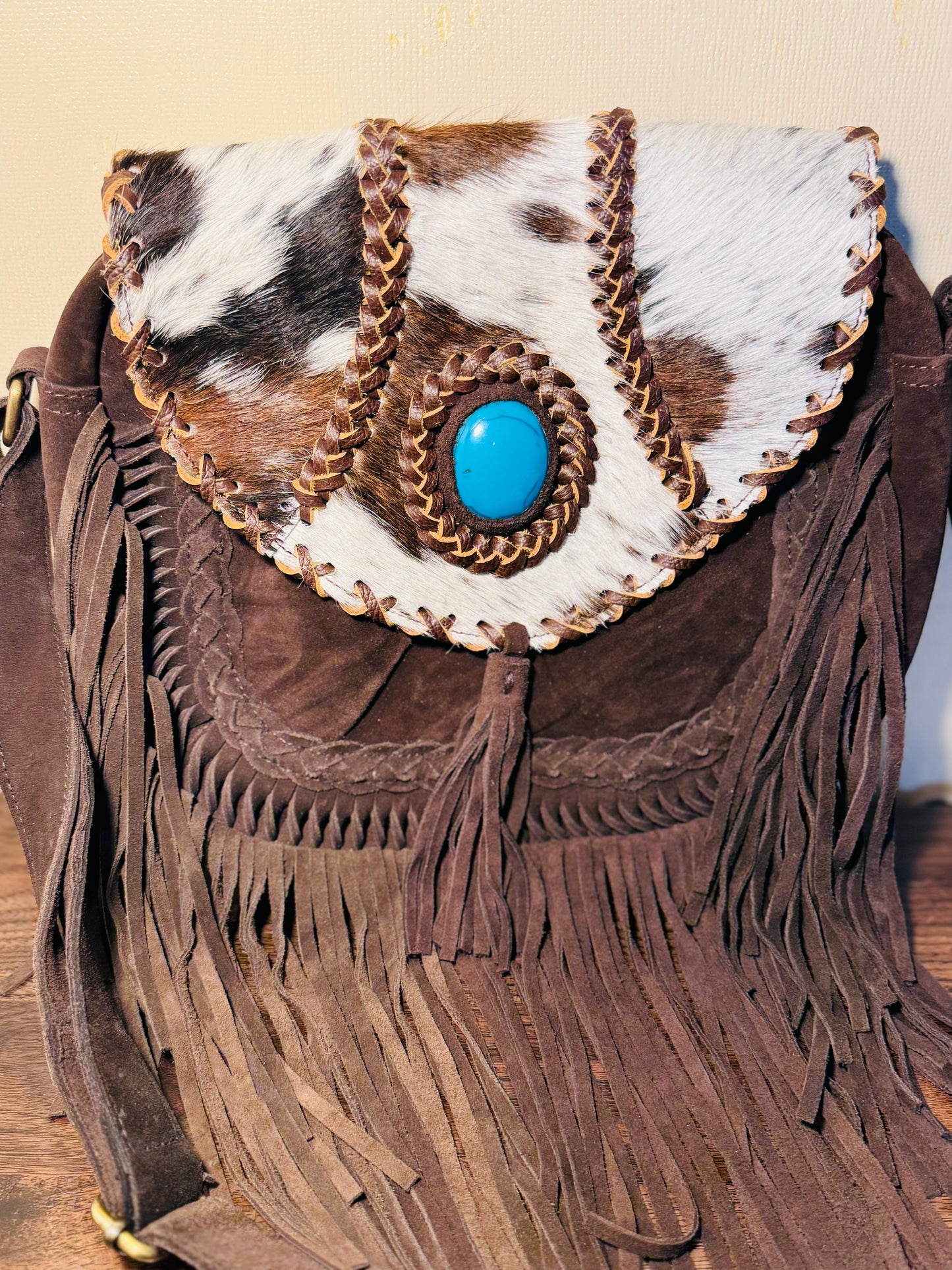 Braided suede cowhide bag (exact bags available in photos )