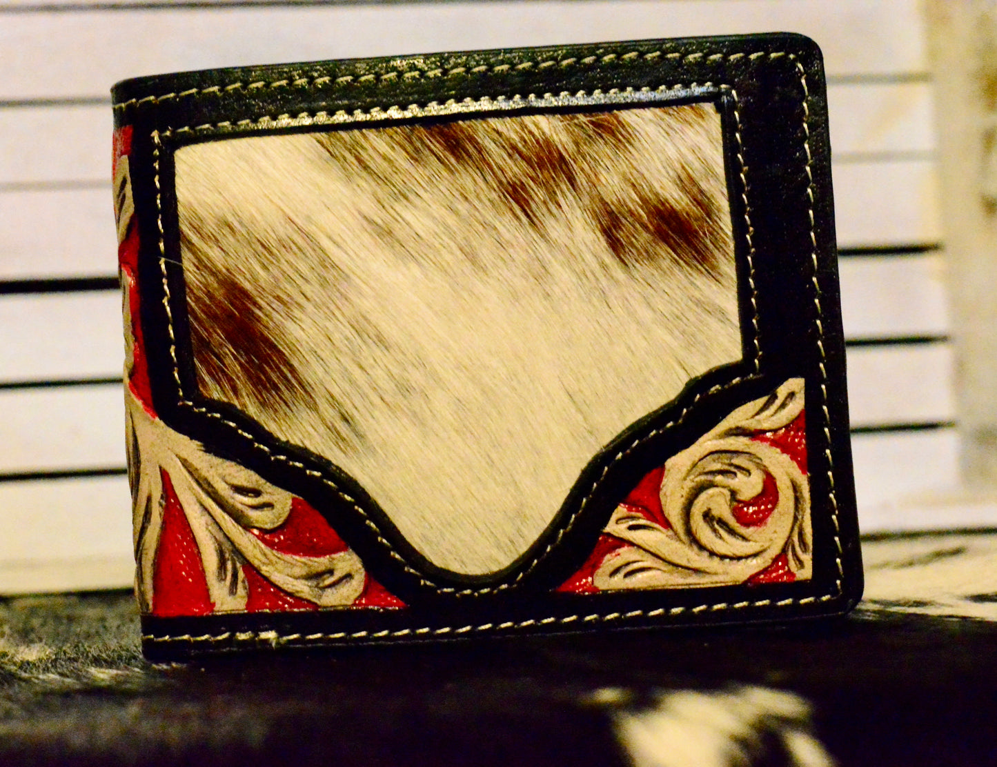 Handcrafted Cowhide & Tooled Leather Wallets - men/women