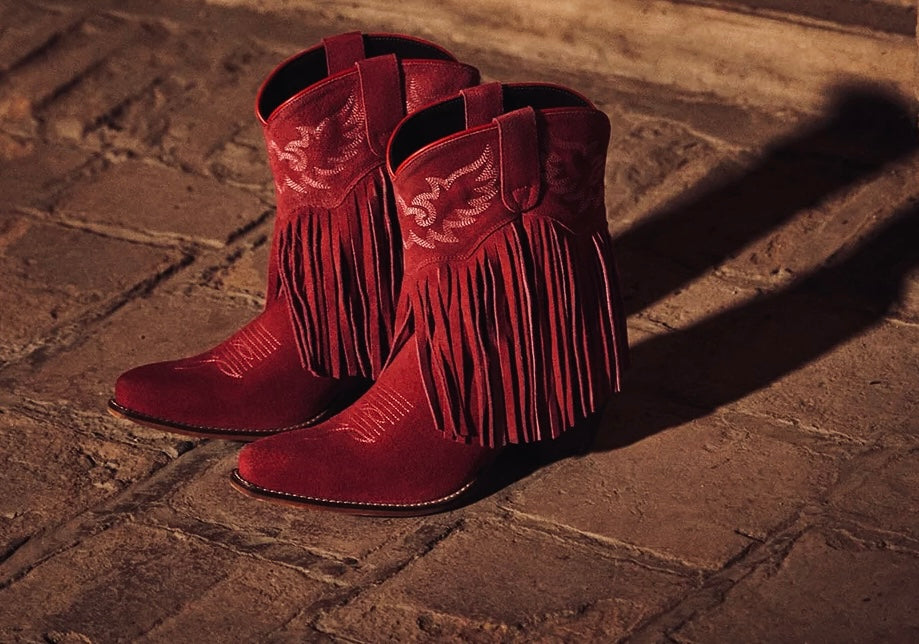 Suede Pink fringe Boots
