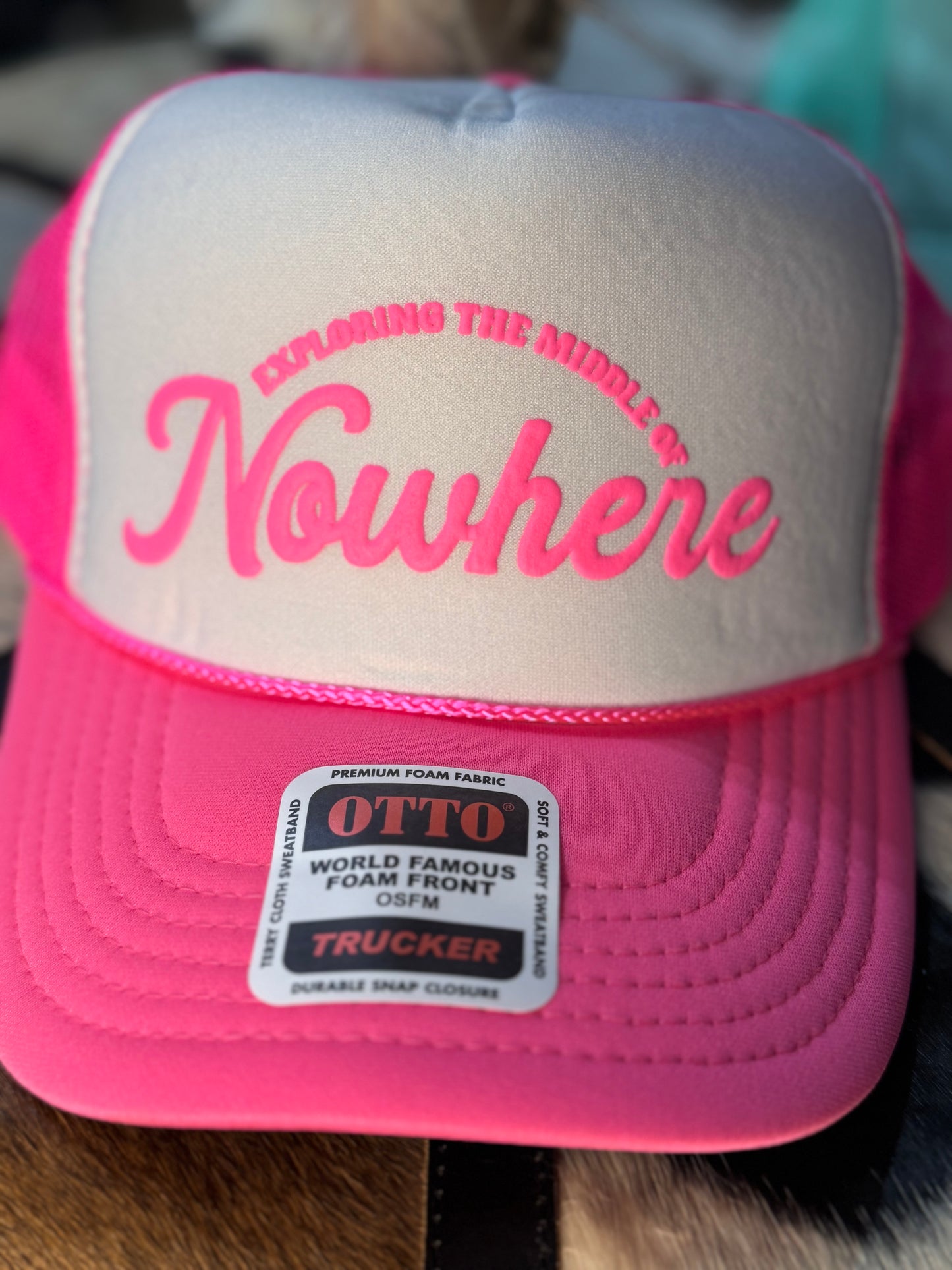 Exploring the middle of Nowhere- trucker hat
