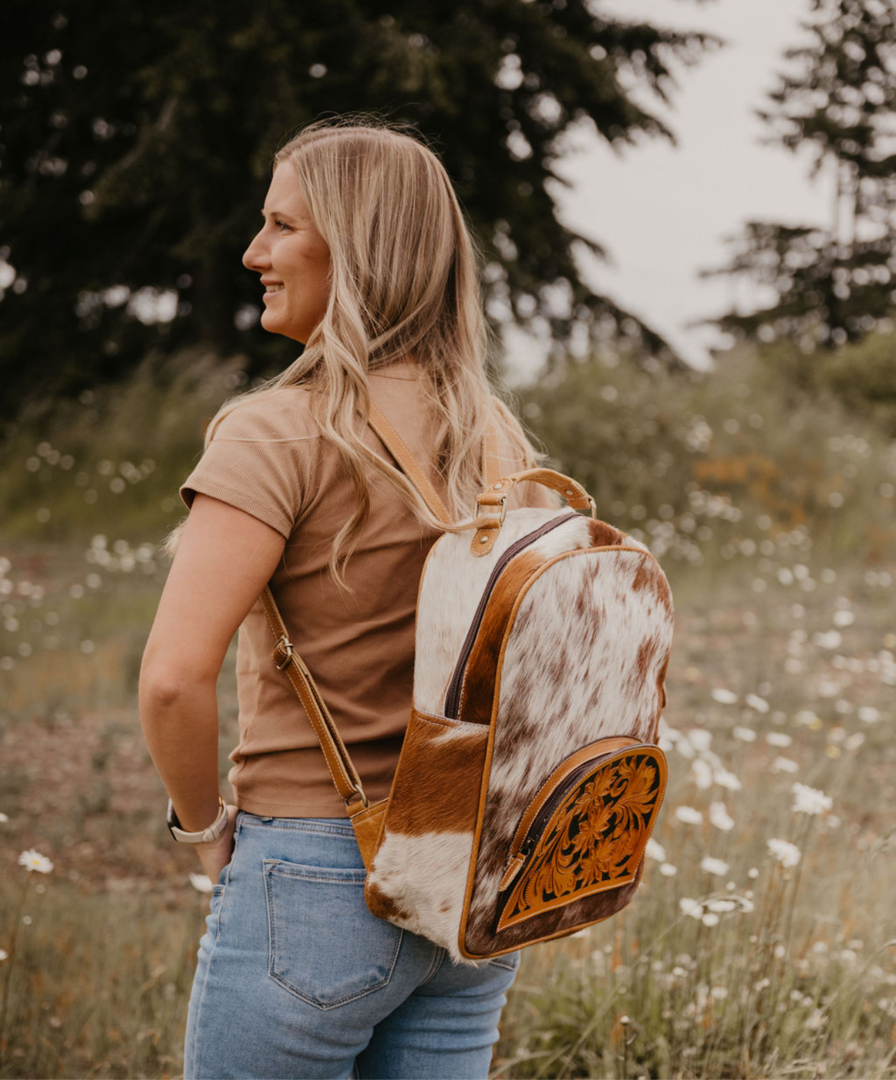 Cowhide Trail Blazer backpack
