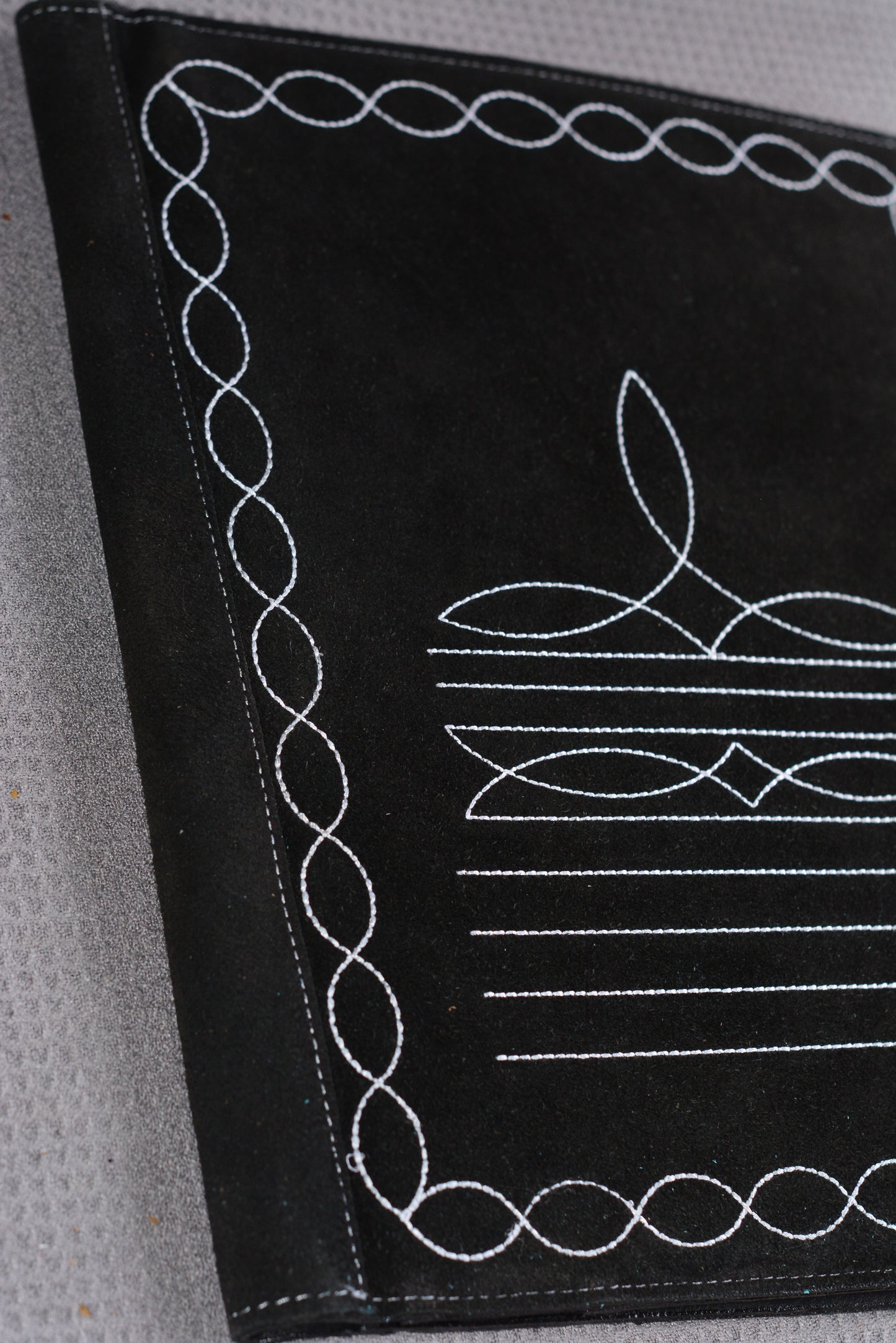Boot stitch suede portfolios