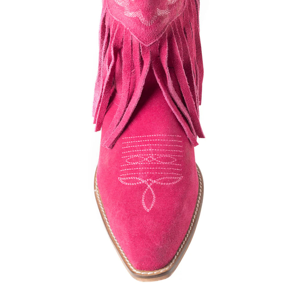 Suede Pink fringe Boots