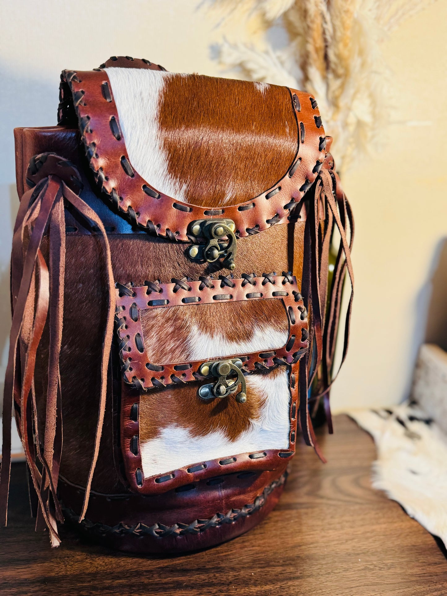 Enchanted Hand stitched cowhide backpack -exact bag