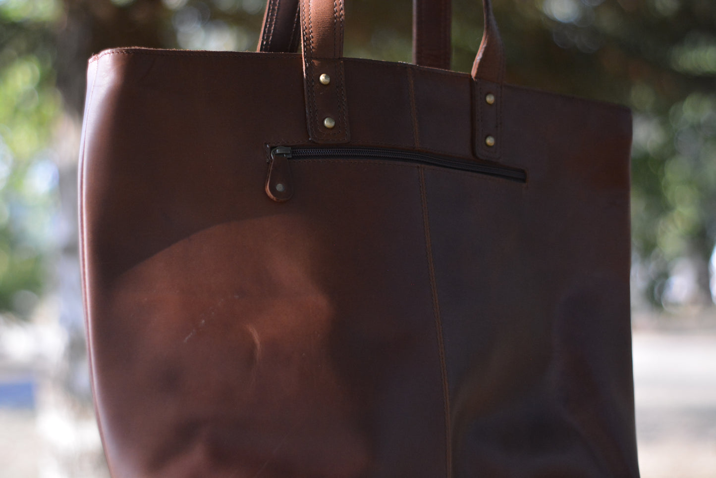 Giant tote bag Cowhide and leather -overnight bag