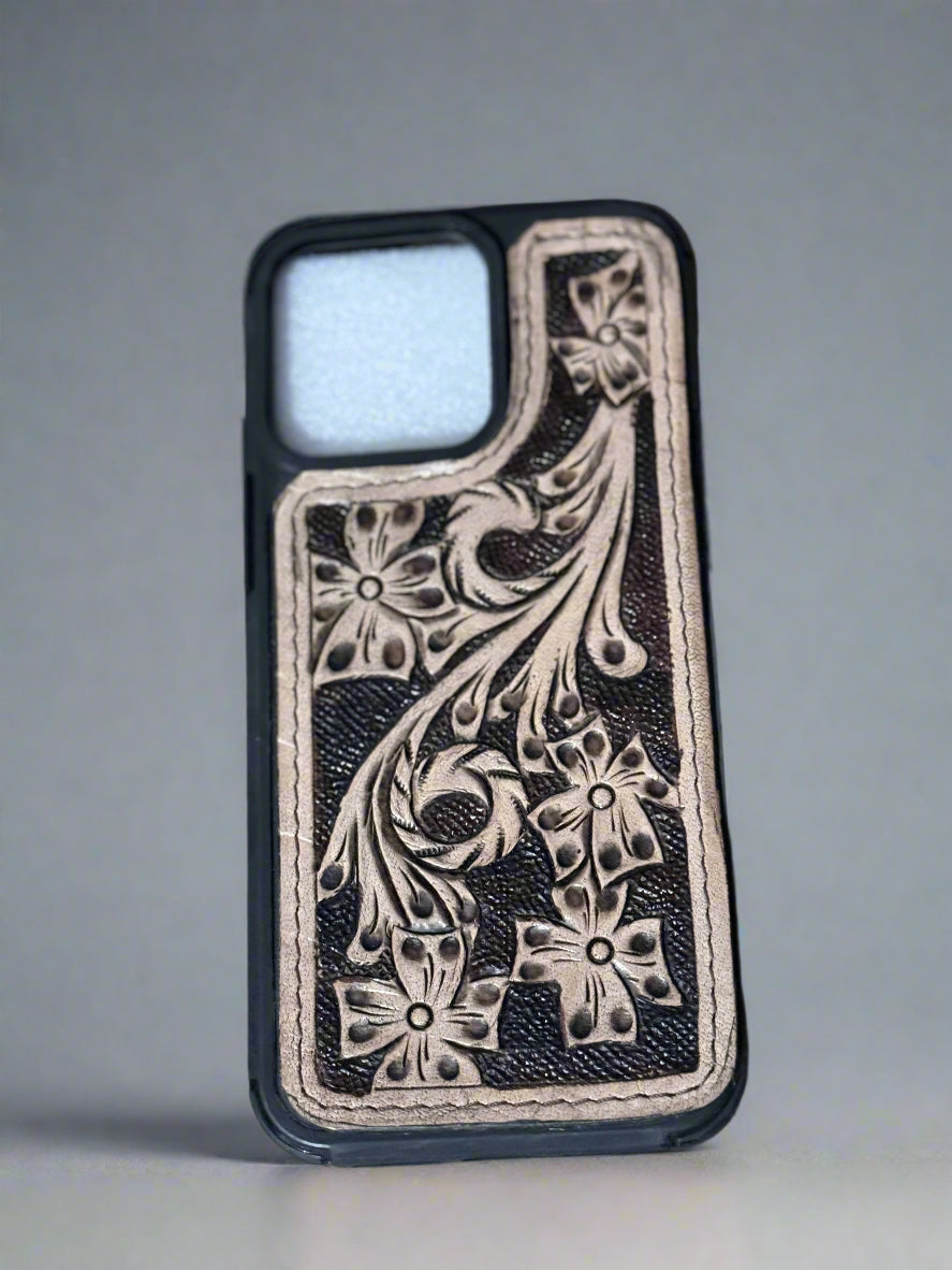 leather tooled iphone case
