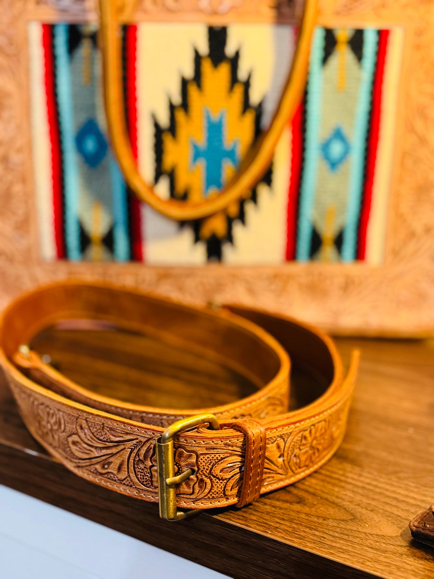 Sydney desert Tooled Tote