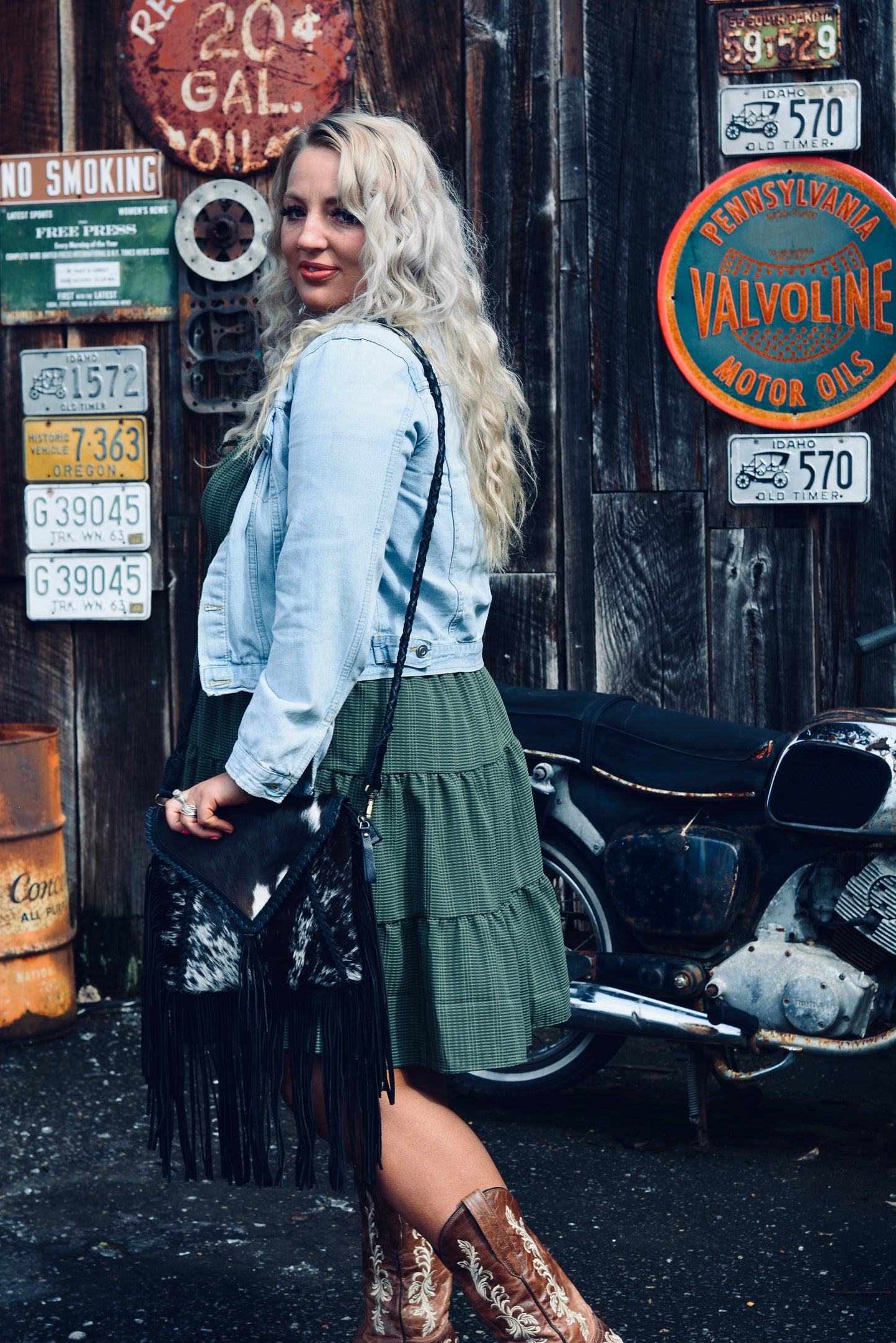 The Untamed Fringe- cowhide crossbody
