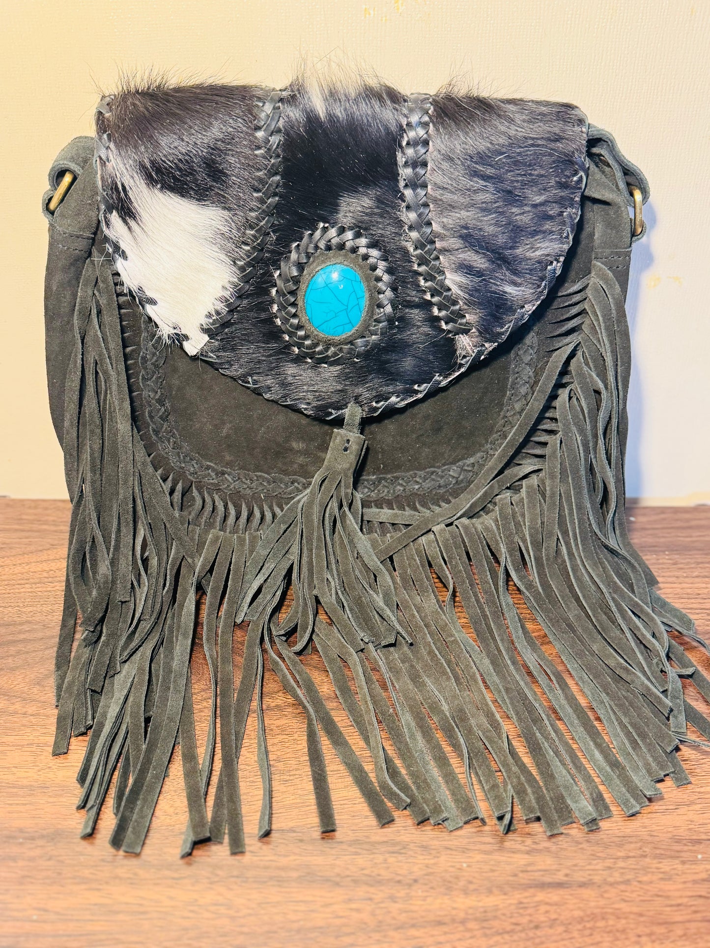 Braided suede cowhide bag (exact bags available in photos )