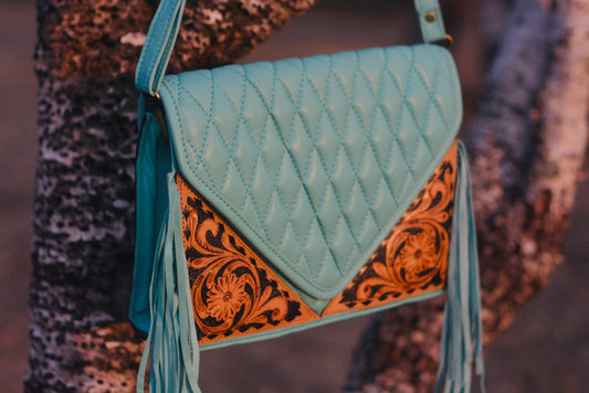 Quilt of glamour+  - quilted and hand tooled leather