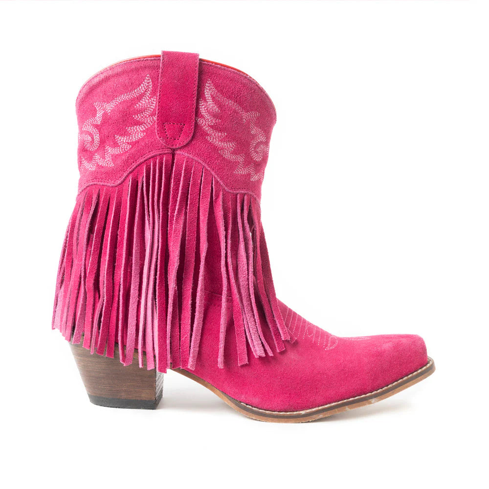 Suede Pink fringe Boots
