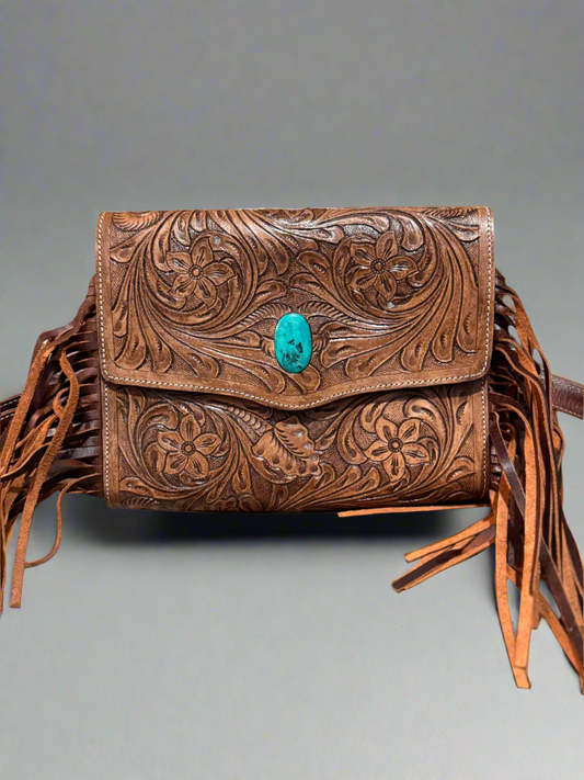 Fringe Tooled cowgirl 