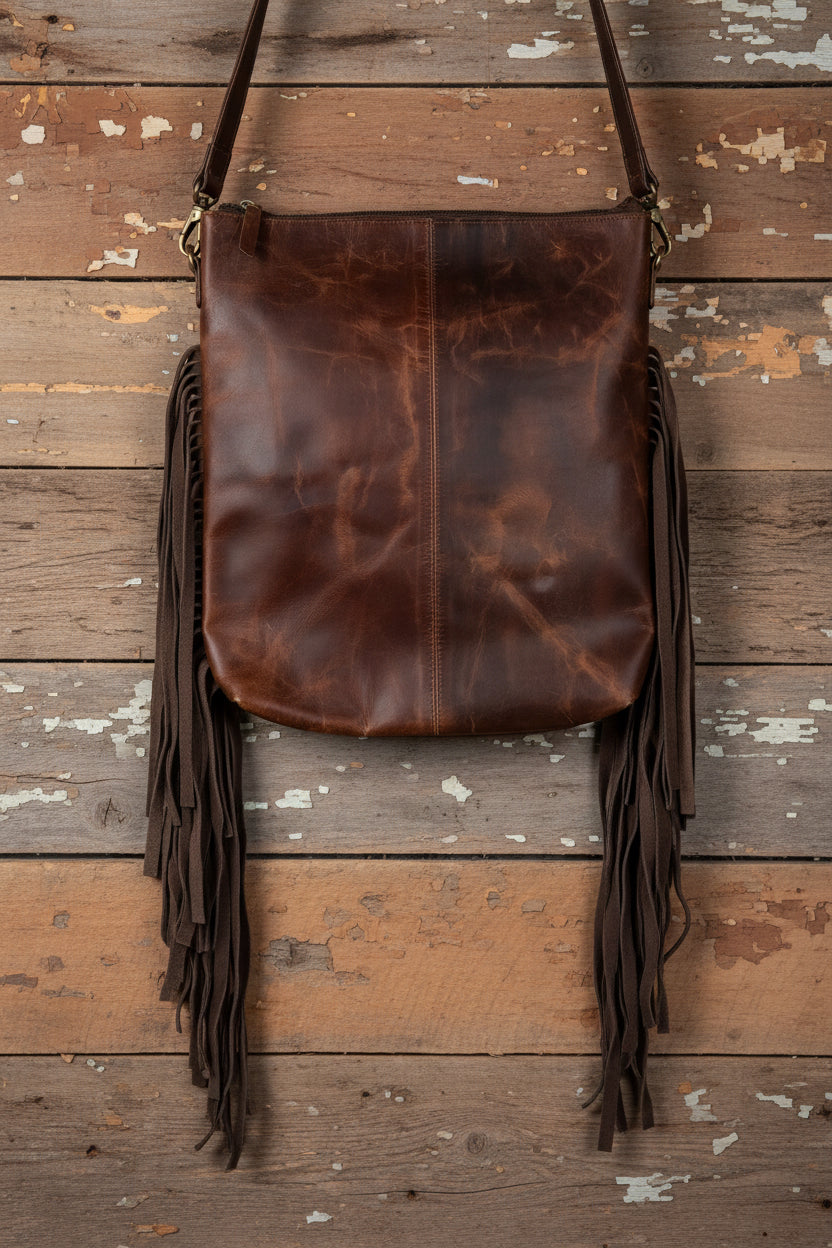 Weathered Fringe Crossbody Bag